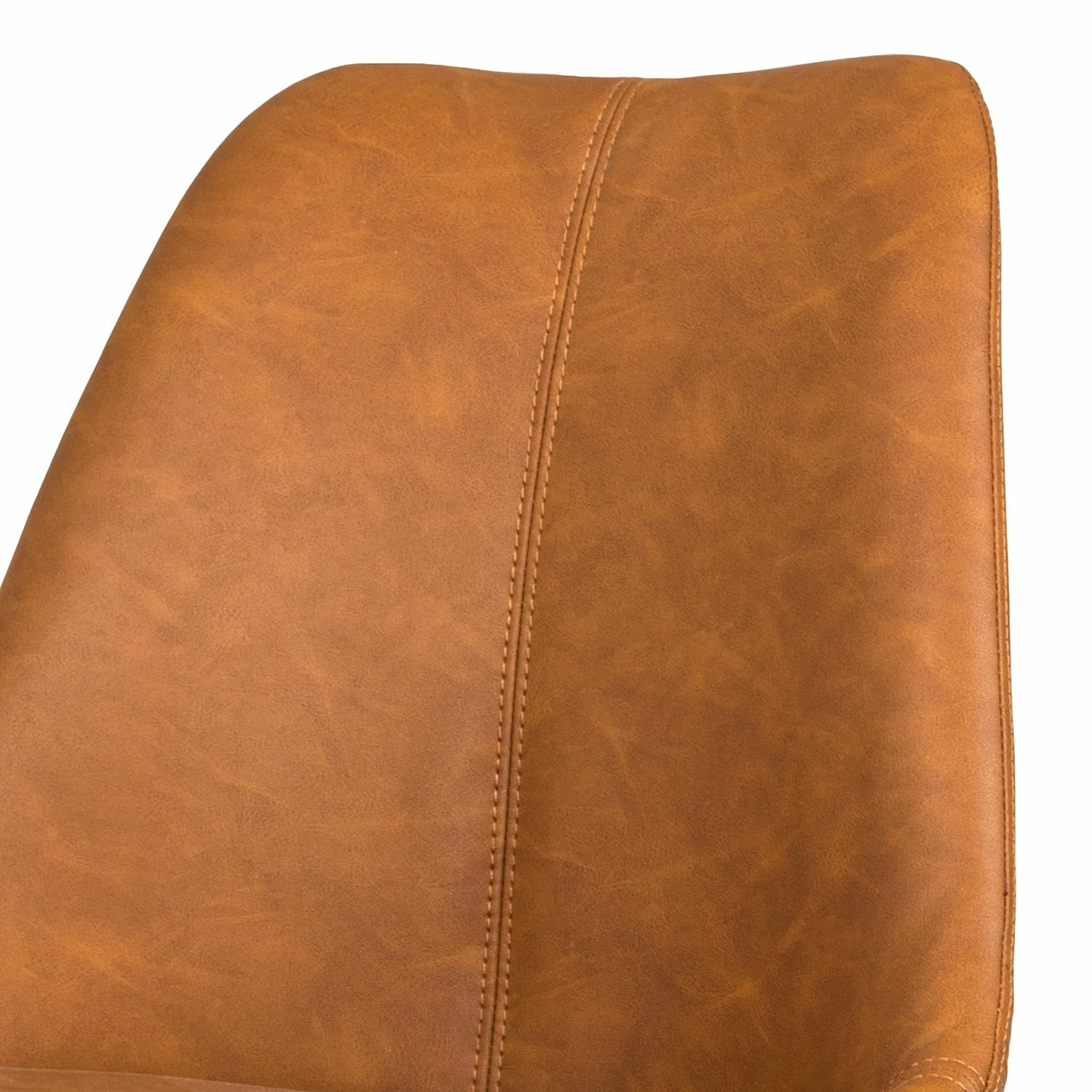 Tenzo Chaises Gina VII (lot de 2) - Imitation cuir / Chêne massif - Cognac / Noir 4 Tenzo Chaises Gina VII (lot de 2) - Imitation cuir / Chêne massif - Cognac / Noir – Image 2