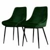 Tenzo Chaises capitonnées Lex (lot de 2) - Velours / Fer - Noir - Vert 2 Tenzo Chaises capitonnées Lex (lot de 2) - Velours / Fer - Noir - Vert -Chaises Boutique 1000175521 190614 06464000062 IMAGE P000000001000175521