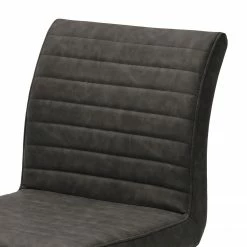 Ars manufacti Chaises cantilever Finga I (lot de 2) - Cuir synthétique Kasai: Gris - Noir -Chaises Boutique 1000176437 201021 10343200116 DETAILS P000000001000176437