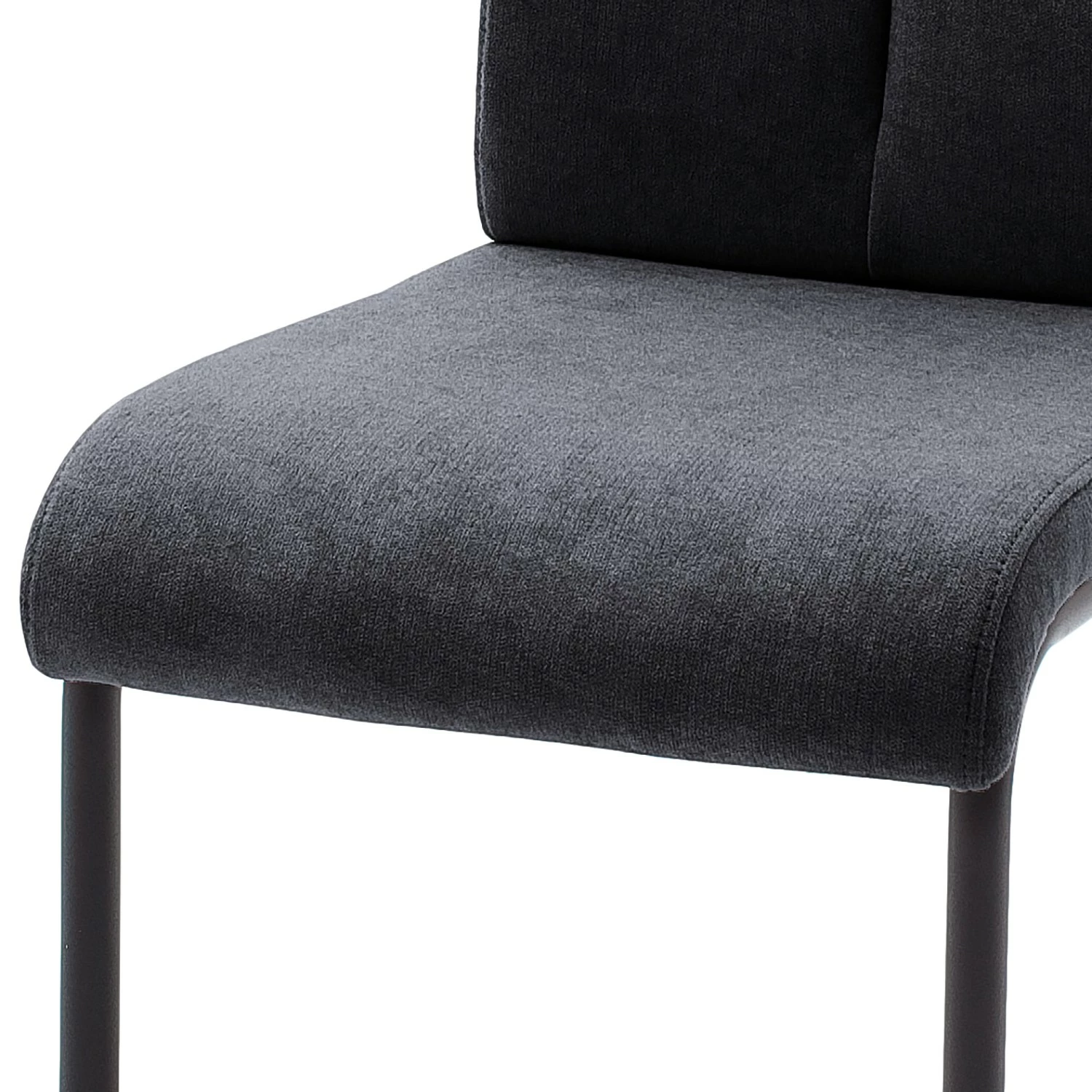 Loftscape Chaises cantilever Ingal - Tissage à plat / Métal - Anthracite / Noir mat - Lot de 2 5 Loftscape Chaises cantilever Ingal - Tissage à plat / Métal - Anthracite / Noir mat - Lot de 2 – Image 3