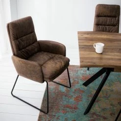 Red Living Chaise à accoudoirs Parks - Marron vintage -Chaises Boutique 1000176445 210302 08270300019 MOOD DETAILS P000000001000176445 mood