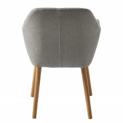 Mørteens Chaise à accoudoirs Amalis - Tissu / Chêne massif - Gris / Chêne -Chaises Boutique 1000176578 191017 10280500011 DETAILS P000000001000176578