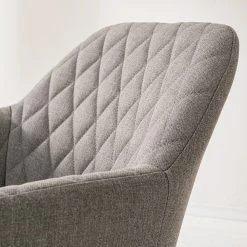 Mørteens Chaise à accoudoirs Amalis - Tissu / Chêne massif - Gris / Chêne -Chaises Boutique 1000176578 200212 11371700007 DETAILS P000000001000176578