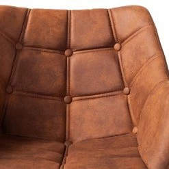 Mørteens Chaise à accoudoirs Lamppi - microfibre / Chêne massif - Microfibre Colby: Cognac vintage - 1 chaise -Chaises Boutique 1000176715 200107 15382400031 DETAILS P000000001000176715