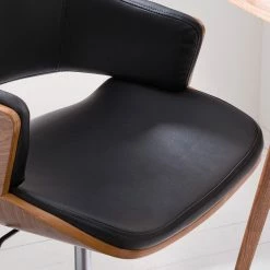 Studio Copenhagen Chaise de bureau Elzito - Imitation cuir / Acier - Noir / Chrome -Chaises Boutique 1000176721 190614 12071600105 GALLERYIMAGES P000000001000176721