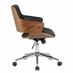 Studio Copenhagen Chaise de bureau Elzito - Imitation cuir / Acier - Noir / Chrome -Chaises Boutique 1000176721 190614 12071700108 GALLERYIMAGES P000000001000176721