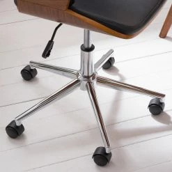 Studio Copenhagen Chaise de bureau Elzito - Imitation cuir / Acier - Noir / Chrome -Chaises Boutique 1000176721 190614 12071700111 GALLERYIMAGES P000000001000176721