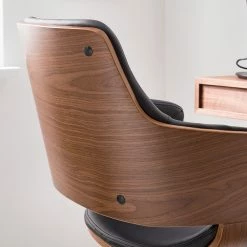 Studio Copenhagen Chaise de bureau Elzito - Imitation cuir / Acier - Noir / Chrome -Chaises Boutique 1000176721 190614 12071800112 GALLERYIMAGES P000000001000176721