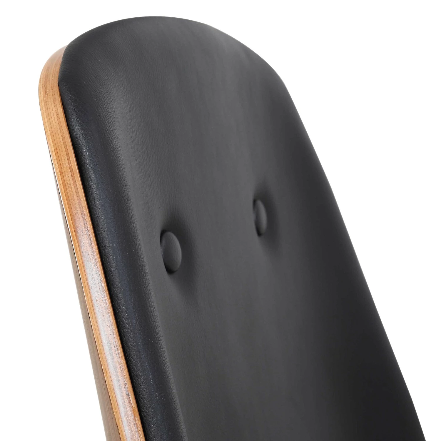 Mørteens Chaise de bureau pivotante Ganalu II - Imitation cuir - Noir / Noyer 8 Mørteens Chaise de bureau pivotante Ganalu II - Imitation cuir - Noir / Noyer – Image 6