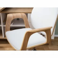 Mørteens Chaise de bureau pivotante Kinnula - Imitation cuir - Frêne / Blanc -Chaises Boutique 1000176724 200422 15414400004 DETAILS P000000001000176724