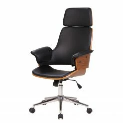 Studio Copenhagen Fauteuil de direction Zevia - Noir / Noyer