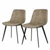 Ars manufacti Chaises Teini (lot de 2) - microfibre / Acier - Microfibre Colby: Cappuccino vintage -Chaises Boutique 1000176743 201013 13584900017 IMAGE P000000001000176743