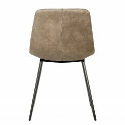 Ars manufacti Chaises Teini (lot de 2) - microfibre / Acier - Microfibre Colby: Cappuccino vintage -Chaises Boutique 1000176743 201013 13585100021 DETAILS P000000001000176743