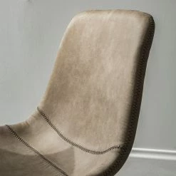 Ars manufacti Chaises Teini (lot de 2) - microfibre / Acier - Microfibre Colby: Cappuccino vintage -Chaises Boutique 1000176743 201013 13585200023 DETAILS P000000001000176743