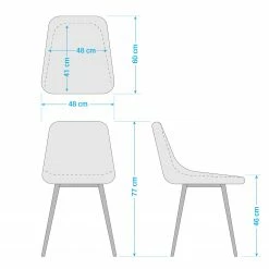 Ars manufacti Chaises Teini (lot de 2) - microfibre / Acier - Microfibre Colby: Cappuccino vintage -Chaises Boutique 1000176743 201013 14343500096 SKETCH DETAILS P000000001000176743 sketch