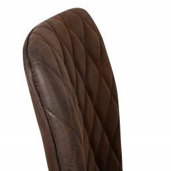 Ars manufacti Chaise capitonnée Tervo - microfibre / Acier - Microfibre Colby: Marron foncé vintage - Lot de 2 -Chaises Boutique 1000176747 201013 13591600053 DETAILS P000000001000176747