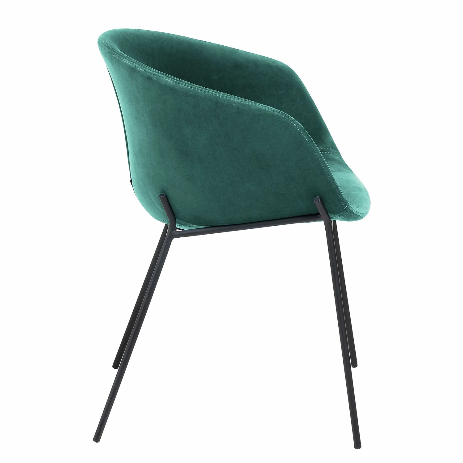 Norrwood Chaises à accoudoirs Baxa II - Velours / Acier - Noir - Vert 4 Norrwood Chaises à accoudoirs Baxa II - Velours / Acier - Noir - Vert – Image 2