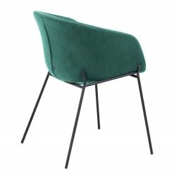Norrwood Chaises à accoudoirs Baxa II - Velours / Acier - Noir - Vert 11 Norrwood Chaises à accoudoirs Baxa II - Velours / Acier - Noir - Vert -Chaises Boutique 1000176895 190614 06442100039 GALLERYIMAGES P000000001000176895