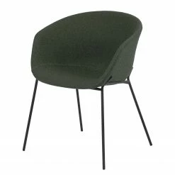 Norrwood Chaises à accoudoirs Baxa I - Feutre / Acier - Vert foncé
