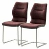 Fredriks Chaises cantilever Kiama (lot de 2) - Imitation cuir / Tissé à plat - Acier inoxydable - Bordeaux 2 Fredriks Chaises cantilever Kiama (lot de 2) - Imitation cuir / Tissé à plat - Acier inoxydable - Bordeaux -Chaises Boutique 1000179020 190725 10291100058 IMAGE P000000001000179020