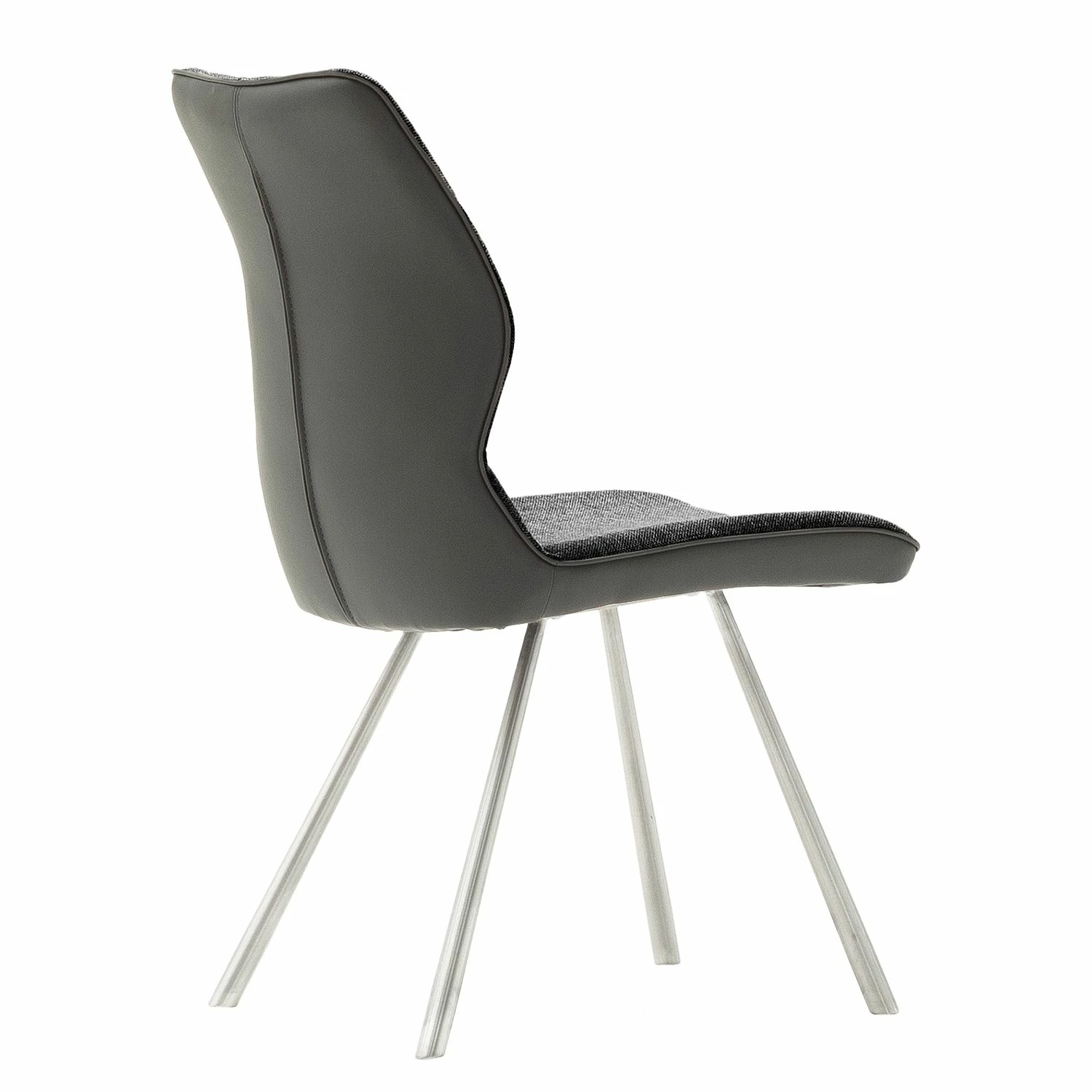 Fredriks Chaises Kiama (lot de 2) - Imitation cuir / Tissé à plat - Acier inoxydable - Anthracite 6 Fredriks Chaises Kiama (lot de 2) - Imitation cuir / Tissé à plat - Acier inoxydable - Anthracite – Image 4