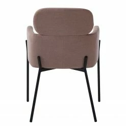 Mørteens Chaises à accoudoirs Menly - Tissu / Métal - Noir - Rose vieilli -Chaises Boutique 1000179459 200121 14403000018 DETAILS P000000001000179459