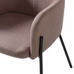 Mørteens Chaises à accoudoirs Menly - Tissu / Métal - Noir - Rose vieilli -Chaises Boutique 1000179459 200121 14403000019 DETAILS P000000001000179459