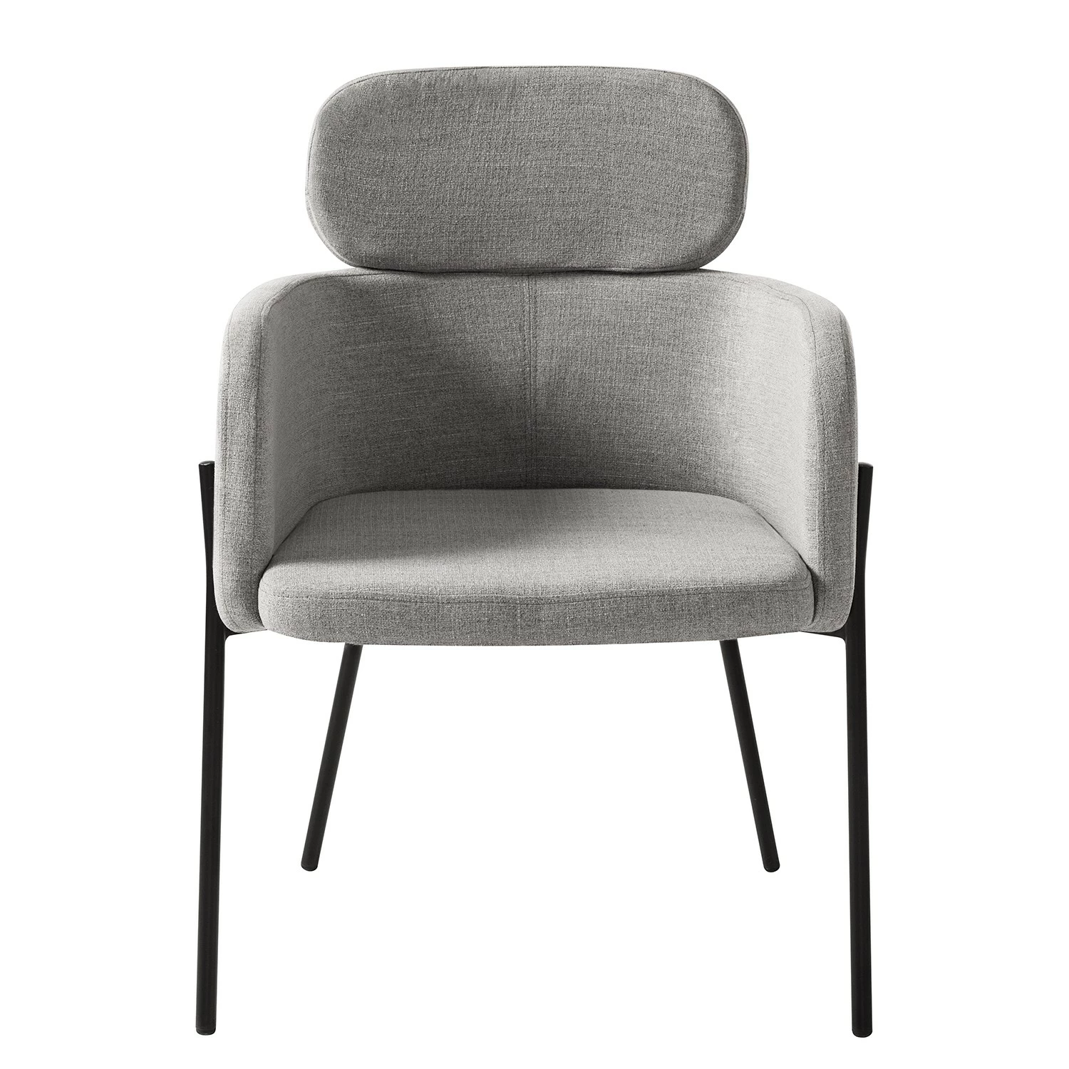 Mørteens Chaises à accoudoirs Menly - Tissu / Métal - Noir - Gris 7 Mørteens Chaises à accoudoirs Menly - Tissu / Métal - Noir - Gris – Image 5