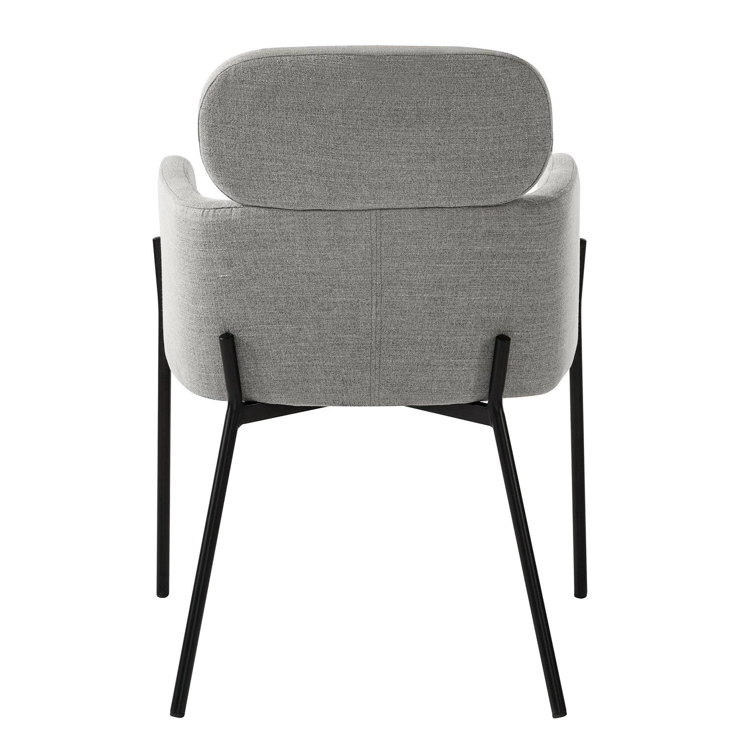 Mørteens Chaises à accoudoirs Menly - Tissu / Métal - Noir - Gris 9 Mørteens Chaises à accoudoirs Menly - Tissu / Métal - Noir - Gris – Image 7