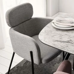 Mørteens Chaises à accoudoirs Menly - Tissu / Métal - Noir - Gris 31 Mørteens Chaises à accoudoirs Menly - Tissu / Métal - Noir - Gris -Chaises Boutique 1000179460 200122 12294700021 DETAILS P000000001000179460