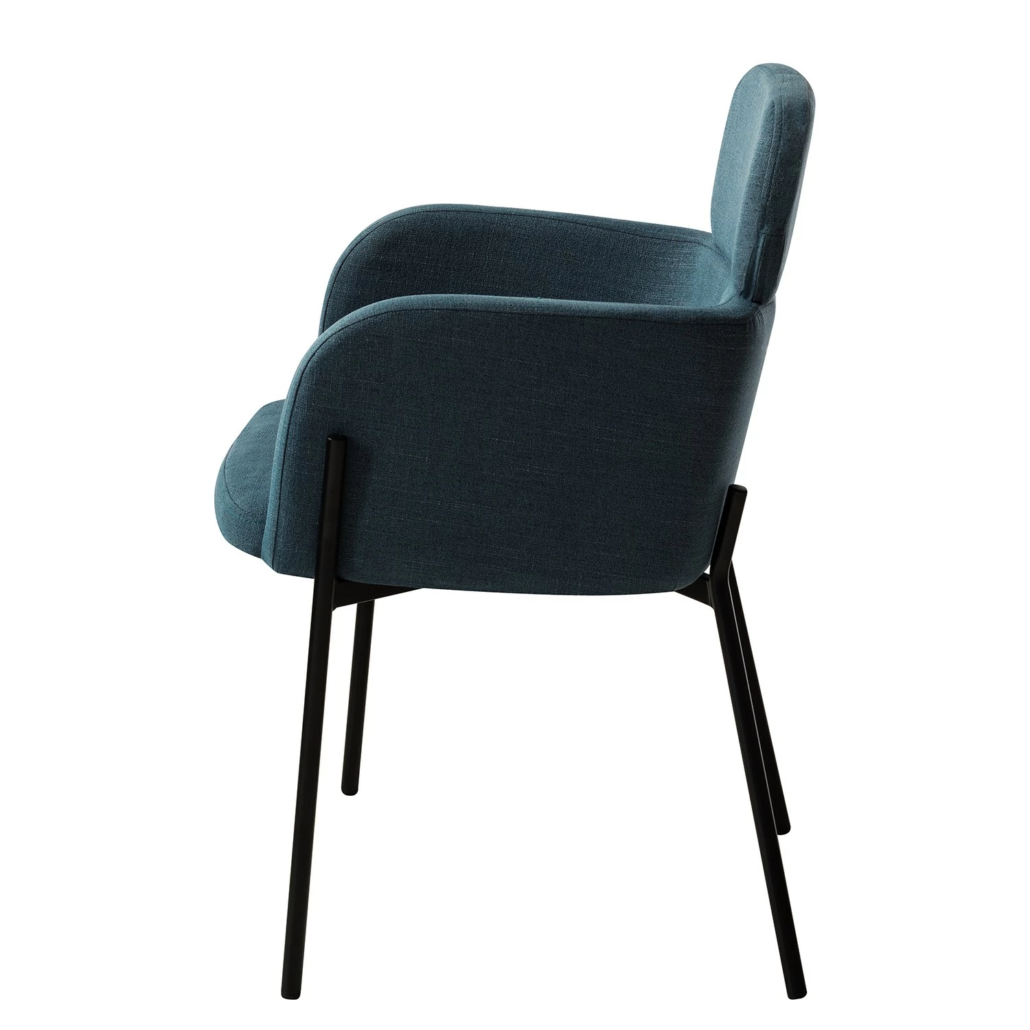 Mørteens Chaises à accoudoirs Menly - Tissu / Métal - Noir - Bleu Gris 8 Mørteens Chaises à accoudoirs Menly - Tissu / Métal - Noir - Bleu Gris – Image 6