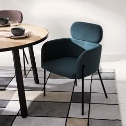 Mørteens Chaises à accoudoirs Menly - Tissu / Métal - Noir - Bleu Gris 18 Mørteens Chaises à accoudoirs Menly - Tissu / Métal - Noir - Bleu Gris -Chaises Boutique 1000179462 200122 12294700023 MOOD DETAILS P000000001000179462 mood