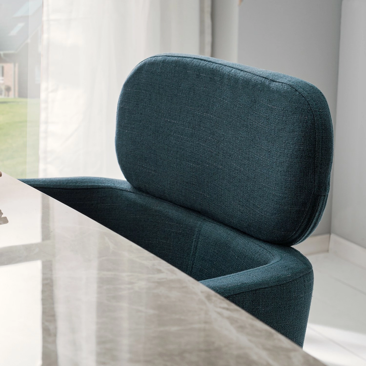 Mørteens Chaises à accoudoirs Menly - Tissu / Métal - Noir - Bleu Gris 14 Mørteens Chaises à accoudoirs Menly - Tissu / Métal - Noir - Bleu Gris – Image 12