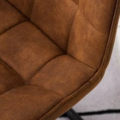 Fredriks Chaise cantilever Kemmel - Microfibre / Métal - Noir - Cognac - Lot de 2 -Chaises Boutique 1000179472 200122 12294800054 DETAILS P000000001000179472