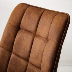 Fredriks Chaise cantilever Kemmel - Microfibre / Métal - Noir - Cognac - Lot de 2 -Chaises Boutique 1000179472 200122 12294800055 DETAILS P000000001000179472
