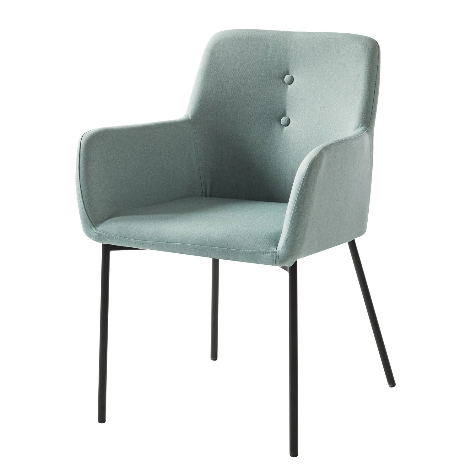 Mørteens Chaises à accoudoirs Mehle - Tissu / Métal - Noir - Vert menthe 3 Mørteens Chaises à accoudoirs Mehle - Tissu / Métal - Noir - Vert menthe