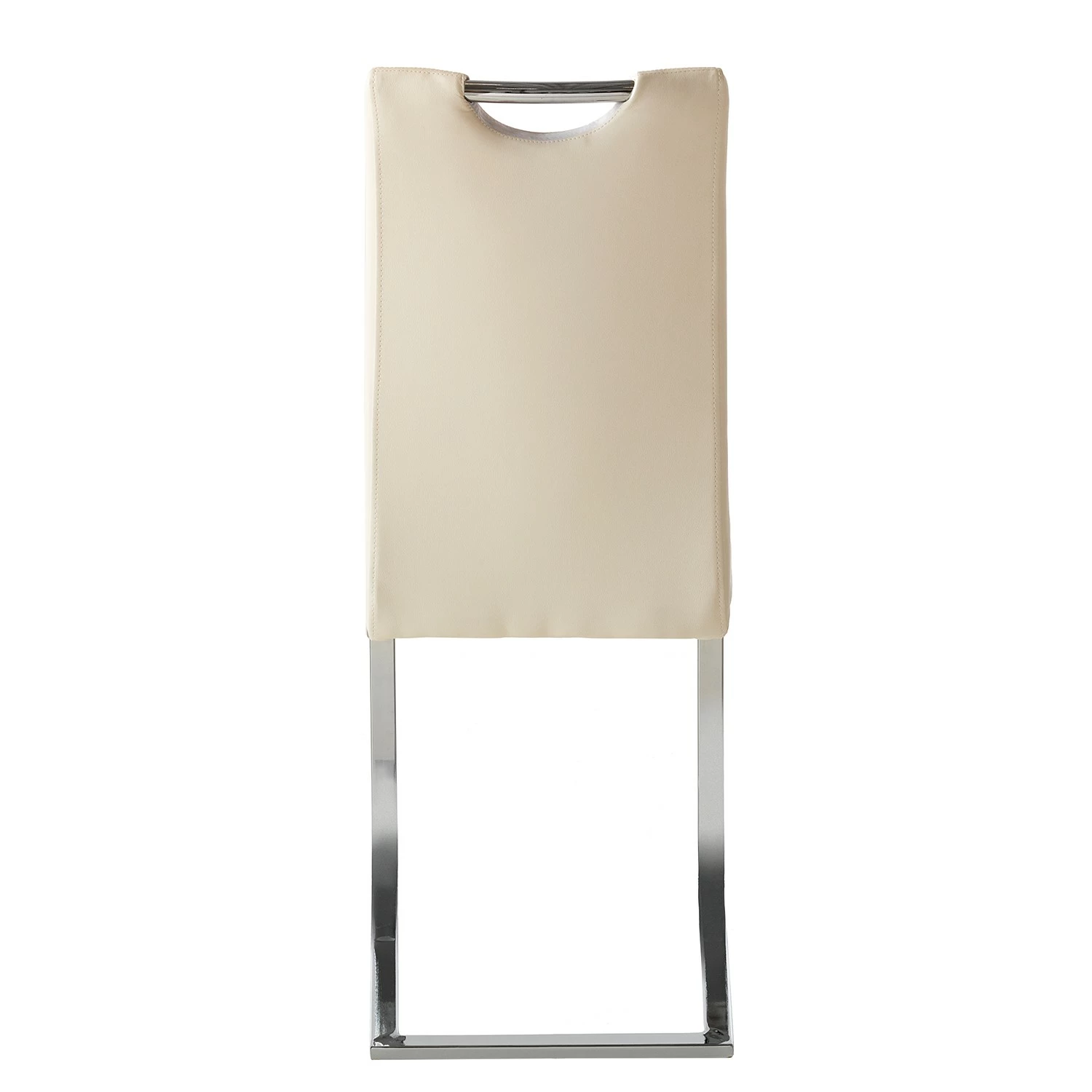 Fredriks Chaises cantilever Nevia I - Imitation cuir / Métal - Chrome - Cuir synthétique Aleli: Créme - Lot de 2 9 Fredriks Chaises cantilever Nevia I - Imitation cuir / Métal - Chrome - Cuir synthétique Aleli: Créme - Lot de 2 – Image 7