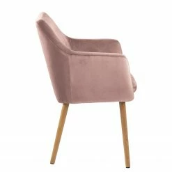 Mørteens Chaises à accoudoirs Nicholas VI - Velours / Chêne massif - 1 chaise -Chaises Boutique 1000183898 190911 16492300005 DETAILS P000000001000183898