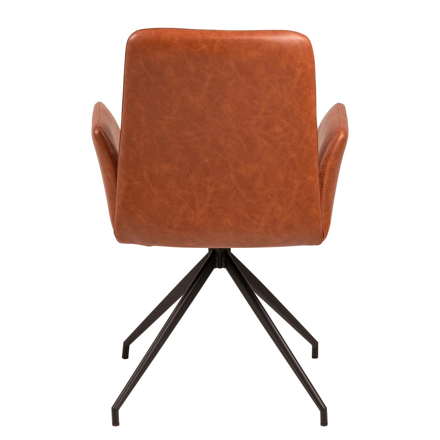 Fredriks Chaise à accoudoirs Mailly II - rotatif - Imitation cuir / Acier - Marron / Noir 7 Fredriks Chaise à accoudoirs Mailly II - rotatif - Imitation cuir / Acier - Marron / Noir – Image 5