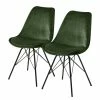 Fredriks Chaises Bonito (lot de 2) - Velours / Fer - Noir - Vert olive -Chaises Boutique 1000184100 190812 13044000087 IMAGE P000000001000184100