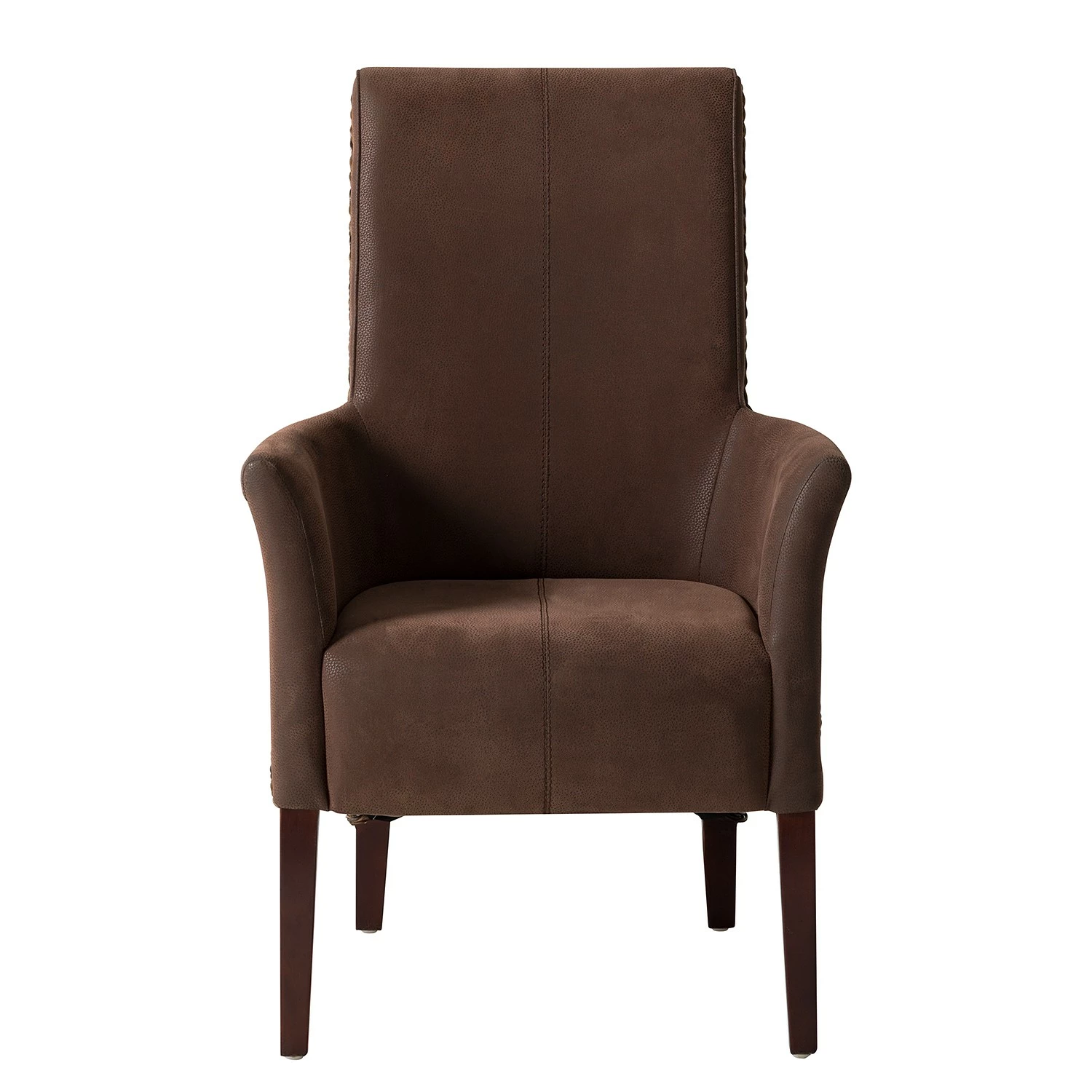 Ars Natura Chaises à accoudoirs Esquina - Imitation cuir / Rotin - Marron vintage / Marron clair chiné 5 Ars Natura Chaises à accoudoirs Esquina - Imitation cuir / Rotin - Marron vintage / Marron clair chiné – Image 3