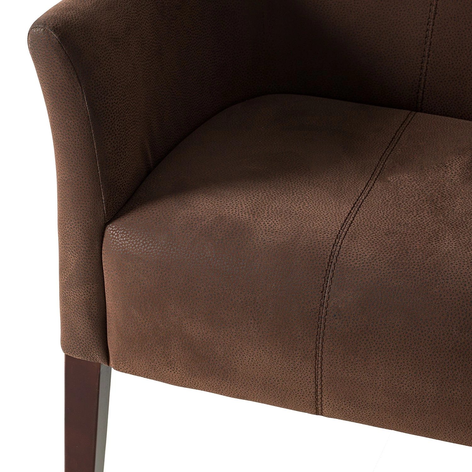 Ars Natura Chaises à accoudoirs Esquina - Imitation cuir / Rotin - Marron vintage / Marron clair chiné 9 Ars Natura Chaises à accoudoirs Esquina - Imitation cuir / Rotin - Marron vintage / Marron clair chiné – Image 7