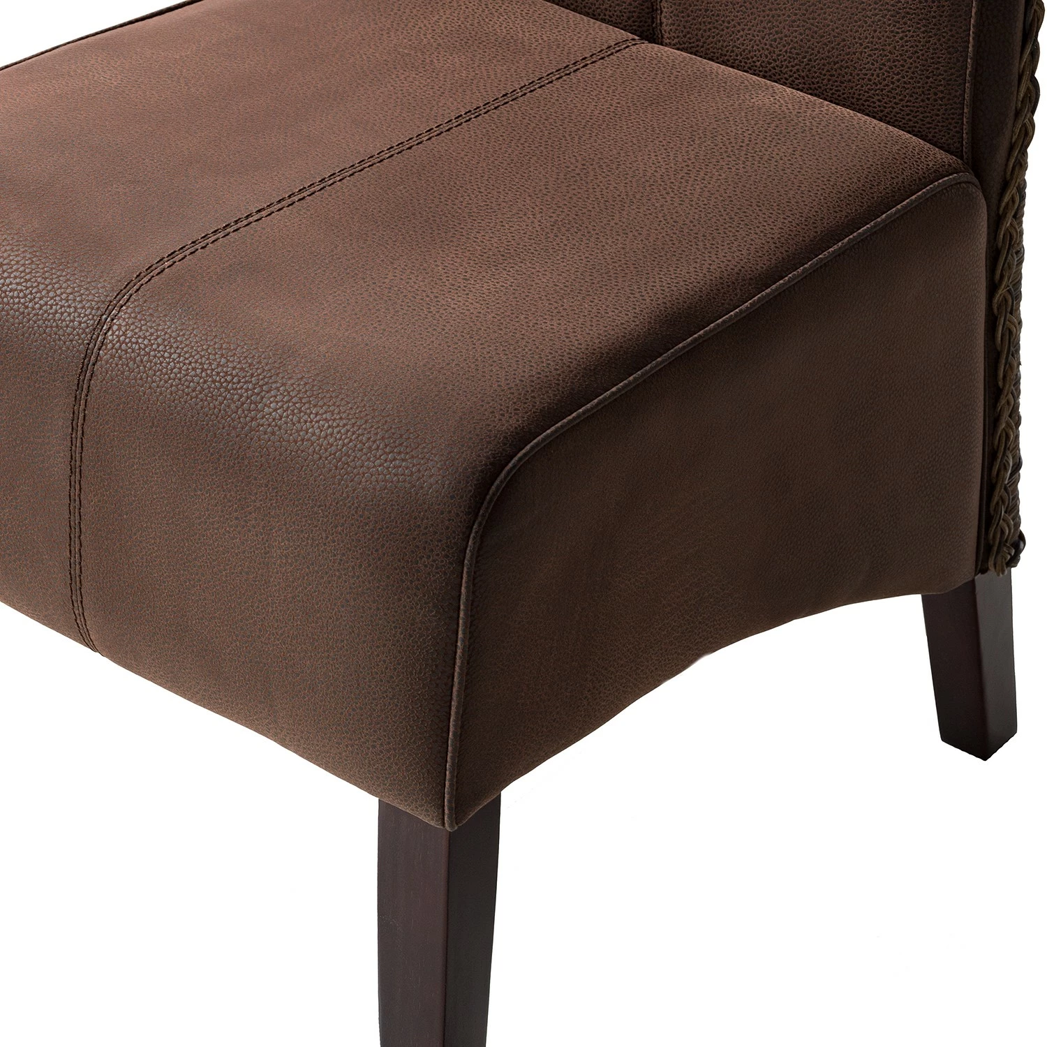 Ars Natura Chaises Julio (lot de 2) - Imitation cuir / Rotin - Marron vintage / Marron clair chiné 11 Ars Natura Chaises Julio (lot de 2) - Imitation cuir / Rotin - Marron vintage / Marron clair chiné – Image 9