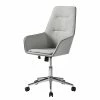 Fredriks Chaise de bureau pivotante Skabu - Tissu / Métal - Chrome - Gris