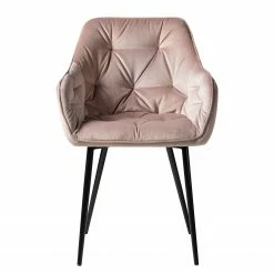 Jack & Alice Chaises à accoudoirs Tilly - Velours / Métal - Noir - Rose vieilli -Chaises Boutique 1000184191 200207 09400700028 DETAILS P000000001000184191