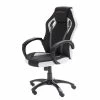 Home24office Fauteuil de direction Emra - Imitation cuir / Nylon - blanc / Noir