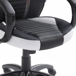Home24office Fauteuil de direction Emra - Imitation cuir / Nylon - blanc / Noir -Chaises Boutique 1000185251 191105 08404900009 DETAILS P000000001000185251