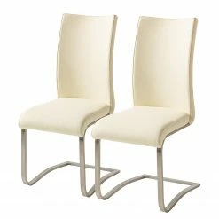 Fredriks Chaises Marco - Cuir Gyda: Créme - Lot de 2