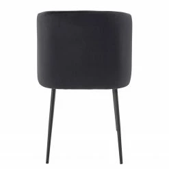 Jack & Alice Chaises Hollis (lot de 2) - Velours / Métal - Noir - Noir -Chaises Boutique 1000189811 220322 031 DETAILS P000000001000189811