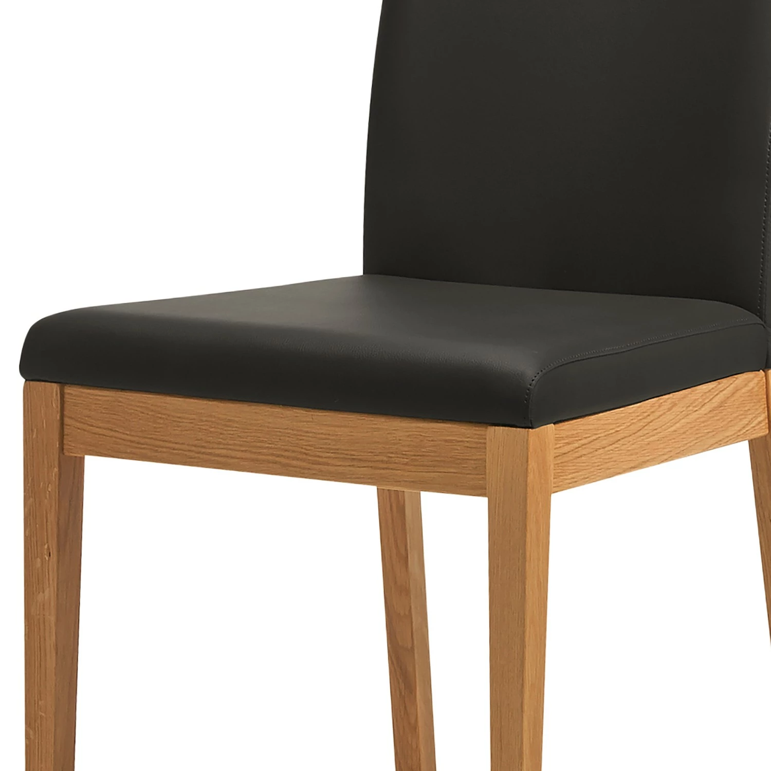 Schösswender Chaises Nora (lot de 2) - Cuir véritable / Chêne sauvage massif - Noir 5 Schösswender Chaises Nora (lot de 2) - Cuir véritable / Chêne sauvage massif - Noir – Image 3